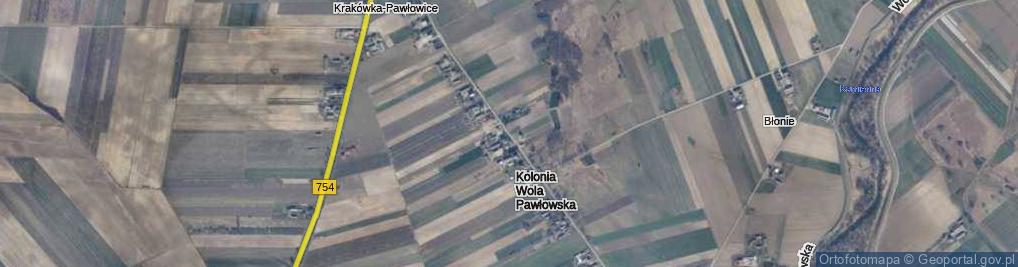 Zdjęcie satelitarne Kolonia Wola Pawłowska ul.